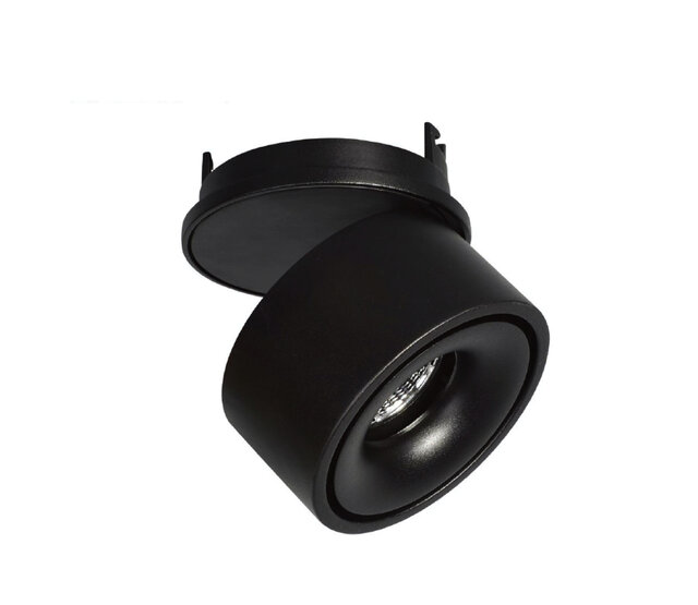 Schwenkbarer LED-Einbau-Spot Schwarz Ø 78 x 82 mm - 8 Watt - 3000K Warmweiß - 1908ZWART OSLO 8W - Energieeffiziente LED-Technik Schwenkbarer LED-Einbau-Spot Schwarz Ø 78 x 82 mm - 8 Watt - 3000K Warmweiß - 1908ZWART OSLO 8W - Energieeffiziente LED-Technik