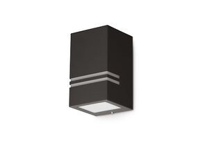 LED Außenwandleuchte Schwarz 87x150mm GU10 IP44 - QUAZAR11 1909DOWNSCHWARZ