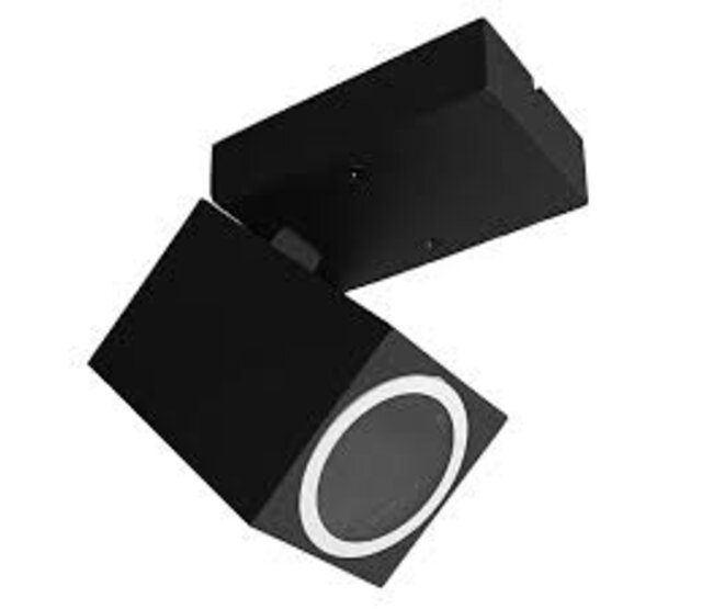 Schwenkbare LED Außenwandlampe - Schwarz - 165 x 100 mm - GU10 Fassung - QUAZAR15ZWART - Energieeffiziente Außenbeleuchtung mit modernem Design für Haus und Garten Schwenkbare LED Außenwandlampe - Schwarz - 165 x 100 mm - GU10 Fassung - QUAZAR15ZWART - Energieeffiziente Außenbeleuchtung mit modernem Design für Haus und Garten