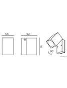 Schwenkbare LED Außenwandlampe - Schwarz - 165 x 100 mm - GU10 Fassung - QUAZAR15ZWART - Energieeffiziente Außenbeleuchtung mit modernem Design für Haus und Garten Schwenkbare LED Außenwandlampe - Schwarz - 165 x 100 mm - GU10 Fassung - QUAZAR15ZWART - Energieeffiziente Außenbeleuchtung mit modernem Design für Haus und Garten
