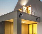 Schwenkbare LED Außenwandlampe - Schwarz - 165 x 100 mm - GU10 Fassung - QUAZAR15ZWART - Energieeffiziente Außenbeleuchtung mit modernem Design für Haus und Garten Schwenkbare LED Außenwandlampe - Schwarz - 165 x 100 mm - GU10 Fassung - QUAZAR15ZWART - Energieeffiziente Außenbeleuchtung mit modernem Design für Haus und Garten