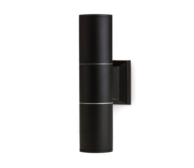 LED Auf- und Abstrahl-Wandlampe für Außenbereich - Schwarz 65 x 260 mm - GU10 Fassung - QUAZAR3 Schwarz - IP44 Schutzklasse - Energieeffiziente Außenbeleuchtung LED Auf- und Abstrahl-Wandlampe für Außenbereich - Schwarz 65 x 260 mm - GU10 Fassung - QUAZAR3 Schwarz - IP44 Schutzklasse - Energieeffiziente Außenbeleuchtung