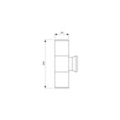 LED Auf- und Abstrahl-Wandlampe für Außenbereich - Schwarz 65 x 260 mm - GU10 Fassung - QUAZAR3 Schwarz - IP44 Schutzklasse - Energieeffiziente Außenbeleuchtung LED Auf- und Abstrahl-Wandlampe für Außenbereich - Schwarz 65 x 260 mm - GU10 Fassung - QUAZAR3 Schwarz - IP44 Schutzklasse - Energieeffiziente Außenbeleuchtung