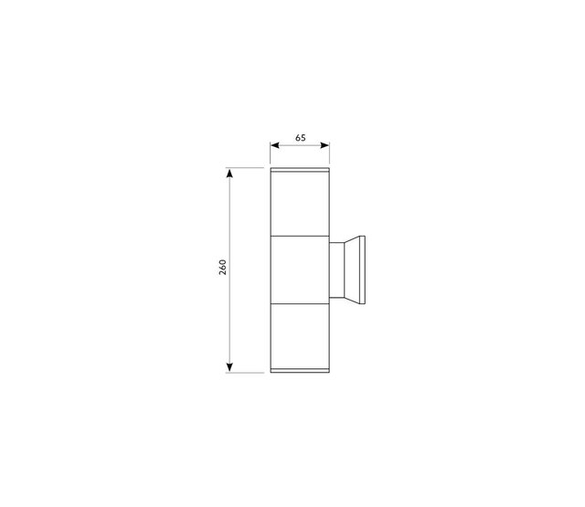 LED Auf- und Abstrahl-Wandlampe für Außenbereich - Schwarz 65 x 260 mm - GU10 Fassung - QUAZAR3 Schwarz - IP44 Schutzklasse - Energieeffiziente Außenbeleuchtung LED Auf- und Abstrahl-Wandlampe für Außenbereich - Schwarz 65 x 260 mm - GU10 Fassung - QUAZAR3 Schwarz - IP44 Schutzklasse - Energieeffiziente Außenbeleuchtung