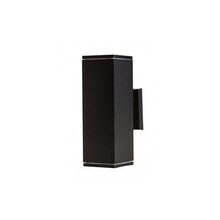 LED Up- & Down Wandleuchte außen Schwarz 90x260mm GU10 QUAZAR4