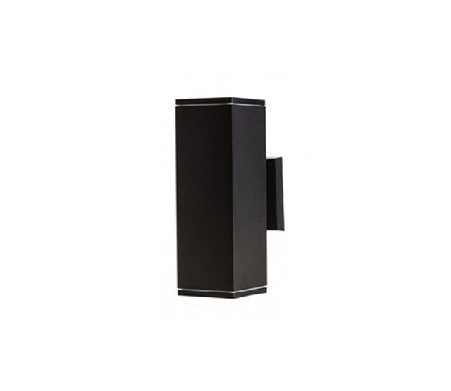 LED Außenwandlampe mit Auf- und Abstrahlung - Schwarz 90 x 260 mm - GU10 Fassung - Energieeffiziente QUAZAR4 Außenleuchte - Wetterfest & Modern LED Außenwandlampe mit Auf- und Abstrahlung - Schwarz 90 x 260 mm - GU10 Fassung - Energieeffiziente QUAZAR4 Außenleuchte - Wetterfest & Modern