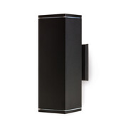 LED Außenwandlampe mit Auf- und Abstrahlung - Schwarz 90 x 260 mm - GU10 Fassung - Energieeffiziente QUAZAR4 Außenleuchte - Wetterfest & Modern LED Außenwandlampe mit Auf- und Abstrahlung - Schwarz 90 x 260 mm - GU10 Fassung - Energieeffiziente QUAZAR4 Außenleuchte - Wetterfest & Modern