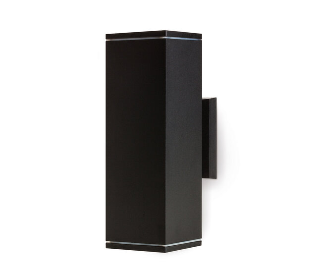 LED Außenwandlampe mit Auf- und Abstrahlung - Schwarz 90 x 260 mm - GU10 Fassung - Energieeffiziente QUAZAR4 Außenleuchte - Wetterfest & Modern LED Außenwandlampe mit Auf- und Abstrahlung - Schwarz 90 x 260 mm - GU10 Fassung - Energieeffiziente QUAZAR4 Außenleuchte - Wetterfest & Modern