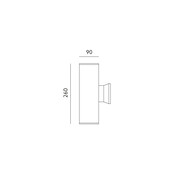 LED Außenwandlampe mit Auf- und Abstrahlung - Schwarz 90 x 260 mm - GU10 Fassung - Energieeffiziente QUAZAR4 Außenleuchte - Wetterfest & Modern LED Außenwandlampe mit Auf- und Abstrahlung - Schwarz 90 x 260 mm - GU10 Fassung - Energieeffiziente QUAZAR4 Außenleuchte - Wetterfest & Modern