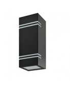LED Außenwandlampe mit Auf- und Abstrahlung - Schwarz 85 x 250 mm - GU10 Fassung - QUAZAR7 Schwarz - Energieeffiziente Außenbeleuchtung mit modernem Design LED Außenwandlampe mit Auf- und Abstrahlung - Schwarz 85 x 250 mm - GU10 Fassung - QUAZAR7 Schwarz - Energieeffiziente Außenbeleuchtung mit modernem Design