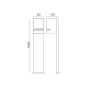 Standleuchte für Außenbereich - Schwarz, 100 cm x 12 cm, GU10-Sockel, LED-Strahler, wetterfest, QUAZAR12 ZWART, moderne Gartenbeleuchtung, energieeffizient Standleuchte für Außenbereich - Schwarz, 100 cm x 12 cm, GU10-Sockel, LED-Strahler, wetterfest, QUAZAR12 ZWART, moderne Gartenbeleuchtung, energieeffizient