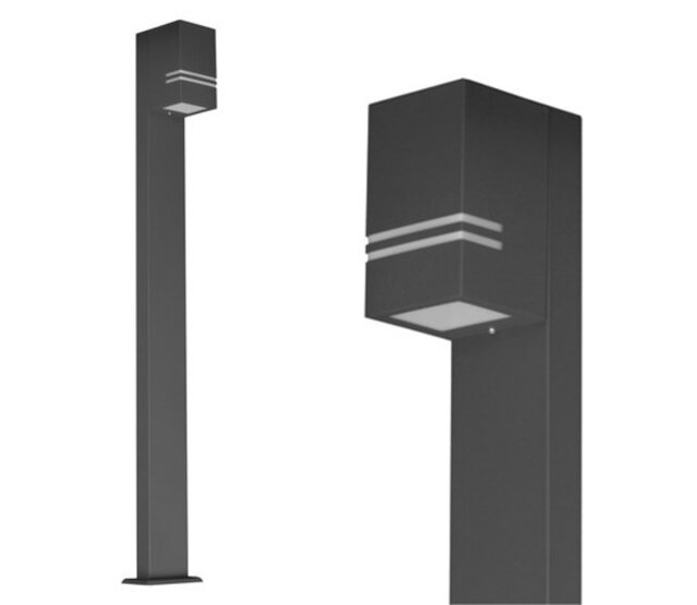 Standleuchte für Außenbereich - Schwarz, 100 cm x 12 cm, GU10-Sockel, LED-Strahler, wetterfest, QUAZAR12 ZWART, moderne Gartenbeleuchtung, energieeffizient Standleuchte für Außenbereich - Schwarz, 100 cm x 12 cm, GU10-Sockel, LED-Strahler, wetterfest, QUAZAR12 ZWART, moderne Gartenbeleuchtung, energieeffizient