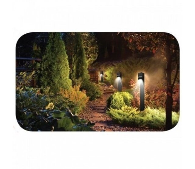 Standleuchte für Außenbereich - Schwarz, 100 cm x 12 cm, GU10-Sockel, LED-Strahler, wetterfest, QUAZAR12 ZWART, moderne Gartenbeleuchtung, energieeffizient Standleuchte für Außenbereich - Schwarz, 100 cm x 12 cm, GU10-Sockel, LED-Strahler, wetterfest, QUAZAR12 ZWART, moderne Gartenbeleuchtung, energieeffizient