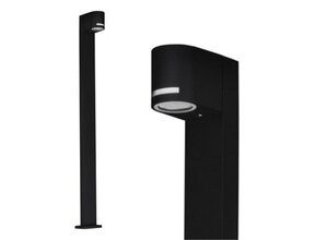 Stehende halbrunde LED-Außenleuchte schwarz 100x15cm GU10 – QUAZAR14