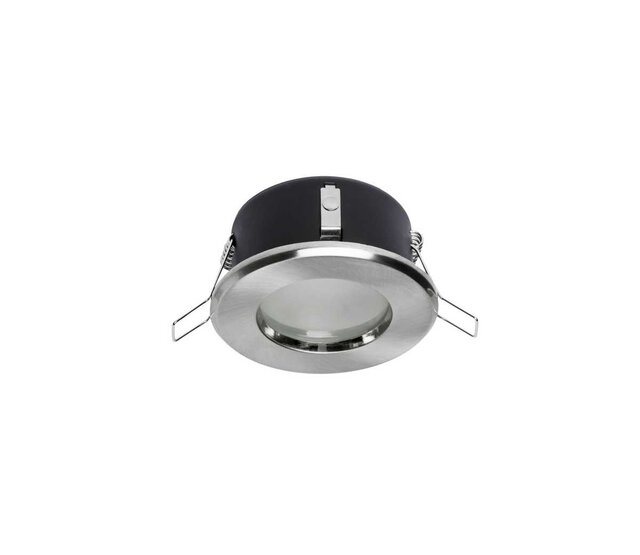 Wasserdichtes LED-Spot-Gehäuse IP44 – OH34 Edelstahl (RVS), wetterfest, robust für GU10 Spots, ideal für Garten, Terrasse und Außenbereiche