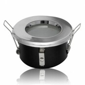Wasserdichtes LED-Spot-Gehäuse IP44 – OH34 Edelstahl (RVS), wetterfest, robust für GU10 Spots, ideal für Garten, Terrasse und Außenbereiche