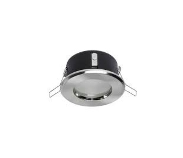 Wasserdichtes LED-Spot-Gehäuse IP44 – OH34 Edelstahl (RVS), wetterfest, robust für GU10 Spots, ideal für Garten, Terrasse und Außenbereiche