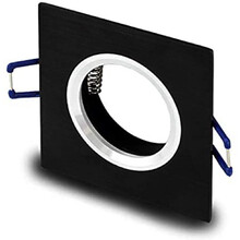 Schwenkbare LED Spot Einbaugehäuse – OH20 Mattschwarz mit Silber