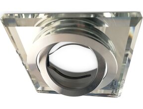 Schwenkbare LED Einbauspot Gehäuse – OH51 transparent & silber, hochwertige Optik