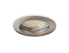Runde LED-Einbauspot Fassung – OH22 Edelstahl/Chrom