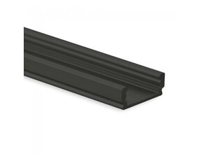 100 Meter LED Alu-Profil 01SCHWARZ inkl. GRATIS opaler Abdeckung für LED Streifen