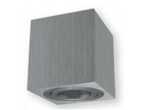 Quadratische LED Aufbauleuchte Edelstahl - OH37RVS - schwenkbar