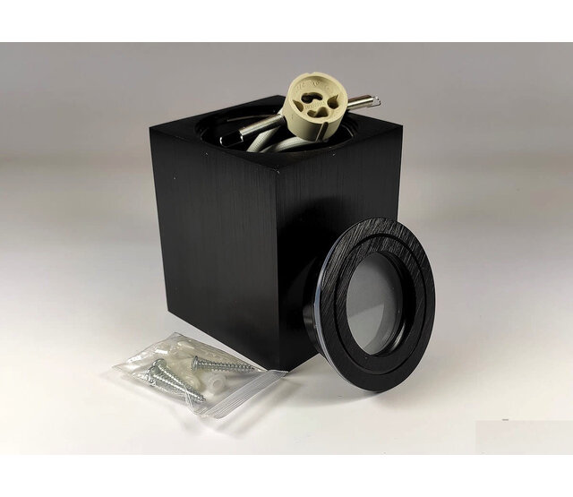 Wasserdichte quadratische LED-Einbaustrahler Ø 80 x 95 mm - GU10 - Schwarz - AQUARIUS - IP65 - für Außen- und Innenbereich - präzise Beleuchtung Wasserdichte quadratische LED-Einbaustrahler Ø 80 x 95 mm - GU10 - Schwarz - AQUARIUS - IP65 - für Außen- und Innenbereich - präzise Beleuchtung