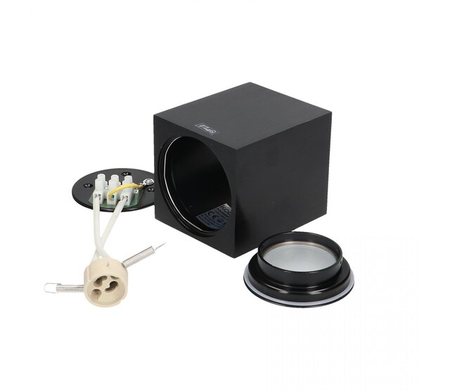 Wasserdichte quadratische LED-Einbaustrahler Ø 80 x 95 mm - GU10 - Schwarz - AQUARIUS - IP65 - für Außen- und Innenbereich - präzise Beleuchtung Wasserdichte quadratische LED-Einbaustrahler Ø 80 x 95 mm - GU10 - Schwarz - AQUARIUS - IP65 - für Außen- und Innenbereich - präzise Beleuchtung