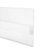 LED-Trockenbauprofil 2 Meter (93,1 mm x 12,5 mm) für Gipskarton – Modell GIPS12WEISS – Pulverbeschichtetes Aluminium, inklusive opaler und klarer Polycarbonat-Abdeckung, ideal für LED-Streifen bis 11,5 mm