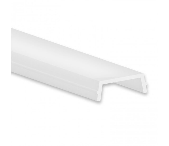 LED-Trockenbauprofil 2 Meter (93,1 mm x 12,5 mm) für Gipskarton – Modell GIPS12WEISS – Pulverbeschichtetes Aluminium, inklusive opaler und klarer Polycarbonat-Abdeckung, ideal für LED-Streifen bis 11,5 mm