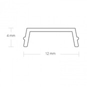 LED-Trockenbauprofil 2 Meter (93,1 mm x 12,5 mm) für Gipskarton – Modell GIPS12WEISS – Pulverbeschichtetes Aluminium, inklusive opaler und klarer Polycarbonat-Abdeckung, ideal für LED-Streifen bis 11,5 mm