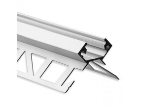 LED Stuck Eckprofil 2,5m 27,80x20mm C23STUC Außenkante für LED Streifen (Abholpreis)