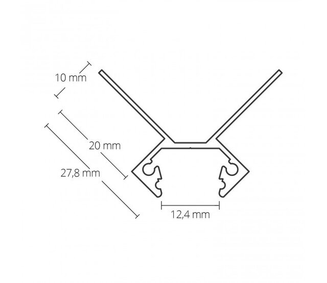 LED-Stuck-Winkelprofil 2,5 Meter 27,80 mm x 20 mm C23STUC Außenwinkel für Innen- und Außenbereich – Abholpreis LED-Stuck-Winkelprofil 2,5 Meter 27,80 mm x 20 mm C23STUC Außenwinkel für Innen- und Außenbereich – Abholpreis