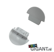 09WEISS-INBOUW LED-Endkappe mit Kabeldurchführung für LED-Streifen, 12/24V, IP20, weiß, 10 mm Breite, einfache Montage, ideal für Innenbeleuchtung