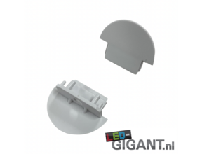 Endkappe mit Kabeldurchführung 09WEISS – Einbau für LED Streifen, 12/24V, IP20, weiß, 10 mm