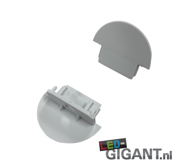 09WEISS-INBOUW LED-Eindkappe mit Kabeldurchführung für LED-Streifen, 12/24V, IP20, weiß, 10mm Breite, einfache Montage, ideal für Innenbeleuchtung