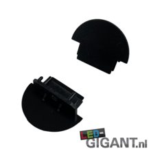 Endkappe mit Kabeldurchführung 09 SCHWARZ EINBAU für LED Streifen