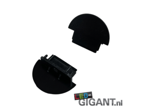 Endkappe mit Kabeldurchführung 09 SCHWARZ EINBAU für LED Streifen