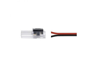 Kompakter LED-Streifen Verbinder 2-polig mit Kabel für 10mm LED Streifen 5A >7mm Pitch