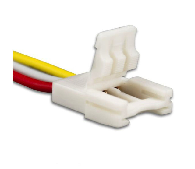 3-adriger LED-Streifen-Steckverbinder mit 10mm Kabel für Dual-White-LED-Streifen – 112563 | 10mm Drahtlänge, kompatibel mit RGBW-LEDs, einfache Montage 3-adriger LED-Streifen-Steckverbinder mit 10mm Kabel für Dual-White-LED-Streifen – 112563 | 10mm Drahtlänge, kompatibel mit RGBW-LEDs, einfache Montage