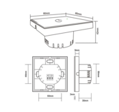 Zigbee-fähiger drahtloser Wandschalter für Smart Home – Ein-/Ausschalter mit LED-Anzeige, kompatibel mit Alexa, Google Home & Philips Hue, 230V, 50Hz, max. 1000W, einfach zu installieren, ideal für LED-Streifen & Beleuchtung