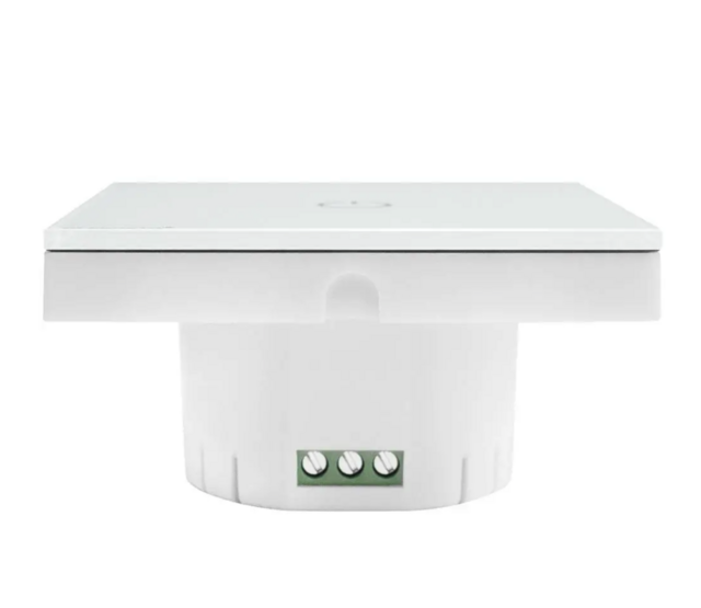 Zigbee-fähiger drahtloser Wandschalter für Smart Home – Ein-/Ausschalter mit LED-Anzeige, kompatibel mit Alexa, Google Home & Philips Hue, 230V, 50Hz, max. 1000W, einfach zu installieren, ideal für LED-Streifen & Beleuchtung