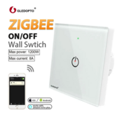 Zigbee-fähiger drahtloser Wandschalter für Smart Home – Ein-/Ausschalter mit LED-Anzeige, kompatibel mit Alexa, Google Home & Philips Hue, 230V, 50Hz, max. 1000W, einfach zu installieren, ideal für LED-Streifen & Beleuchtung