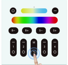 Gledoptop Zigbee LED Streifen Wandpaneel – 4-Zonen-Steuerung, Smart Home kompatibel (Tuya, Alexa, Google), dimmbar, 16 Mio. Farben, 24V, 14,4W/m, IP20, 2m Länge – Ideale Raumbeleuchtung