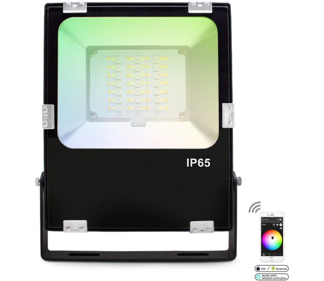 Gledopto Zigbee-fähige LED-Fluterleuchte RGBCCT 60W (2000K-6500K) – Smarthome-kompatibel, dimmbar, 16 Mio. Farben, IP65, für Außen- und Innenbereich, 60 Watt, 2550 Lumen Gledopto Zigbee-fähige LED-Fluterleuchte RGBCCT 60W (2000K-6500K) – Smarthome-kompatibel, dimmbar, 16 Mio. Farben, IP65, für Außen- und Innenbereich, 60 Watt, 2550 Lumen