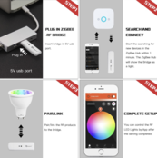 Zigbee LED-Controller zur Steuerung von 2,4-GHz-RF-Bridge für LED-Streifen – Kompatibel mit Smart-Home-Systemen, dimmbar, RGB & Weiß, bis zu 255 Geräte ansteuerbar Zigbee LED-Controller zur Steuerung von 2,4-GHz-RF-Bridge für LED-Streifen – Kompatibel mit Smart-Home-Systemen, dimmbar, RGB & Weiß, bis zu 255 Geräte ansteuerbar