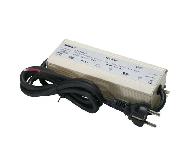 Tronix LED-Netzteil 100 Watt 12 Volt 8,33 Ampere IP67 wasserdicht für LED-Streifen – OP = OP Tronix LED-Netzteil 100 Watt 12 Volt 8,33 Ampere IP67 wasserdicht für LED-Streifen – OP = OP