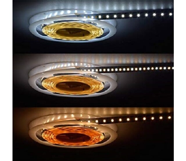 LED Streifen Dual White 2700K–6500K, 19,2W, 1730LM, 120 LEDs, 24V DC, IP20, 5m – dimmbare Beleuchtung für Innenräume LED Streifen Dual White 2700K–6500K, 19,2W, 1730LM, 120 LEDs, 24V DC, IP20, 5m – dimmbare Beleuchtung für Innenräume