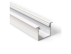 LED Aluminium Profil 2m mit Abdeckung 30x20,4mm Einbau Weiß für LED Streifen