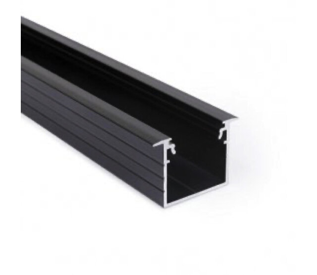 Schwarzes LED-Einbauprofil 2 Meter mit Abdeckung 30mm x 20,4mm – Ideal für LED-Streifen, Aluminium, 20INBOUW-ZWART, präzise Verarbeitung, dezent & langlebig Schwarzes LED-Einbauprofil 2 Meter mit Abdeckung 30mm x 20,4mm – Ideal für LED-Streifen, Aluminium, 20INBOUW-ZWART, präzise Verarbeitung, dezent & langlebig
